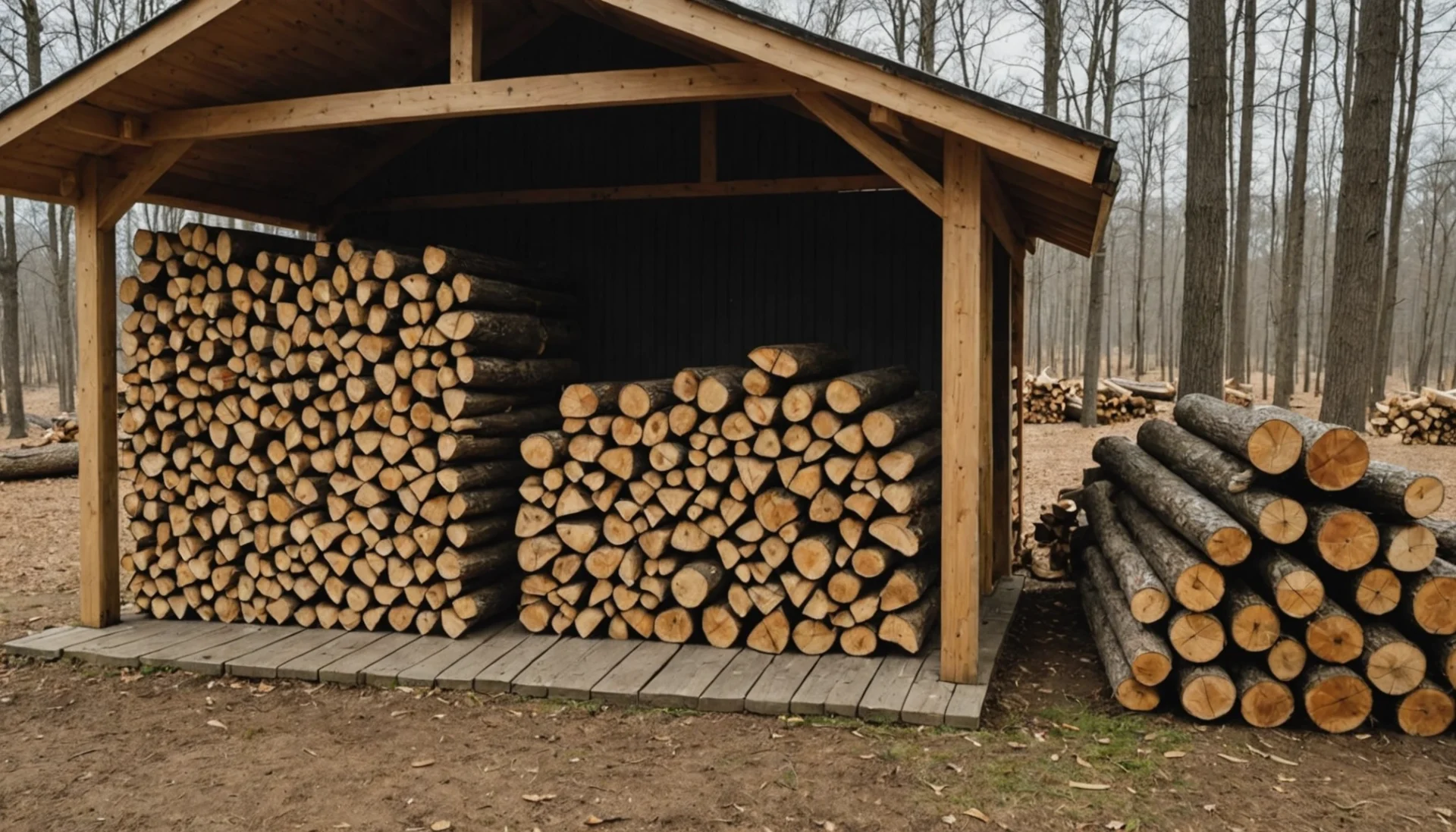 stockage bois de chauffage exterieur