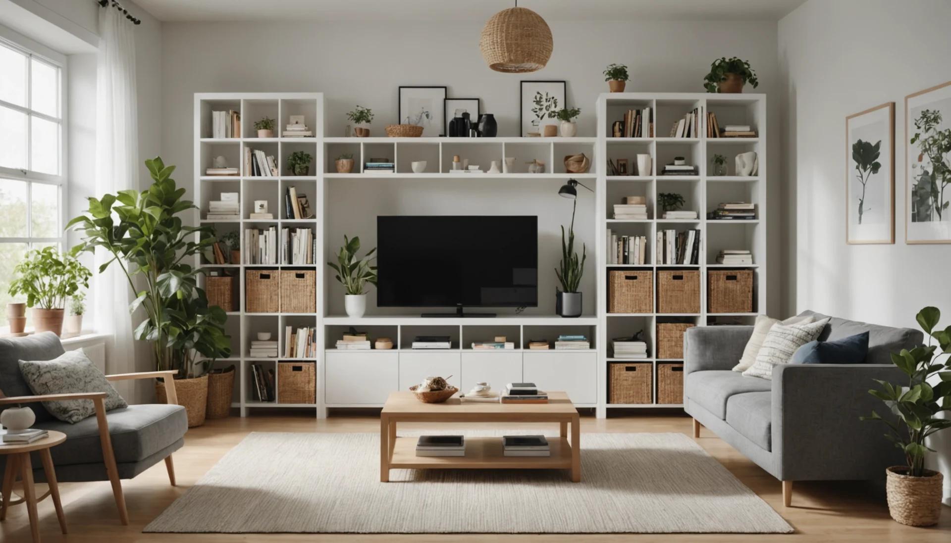 idées de rangement Kallax pour le salon