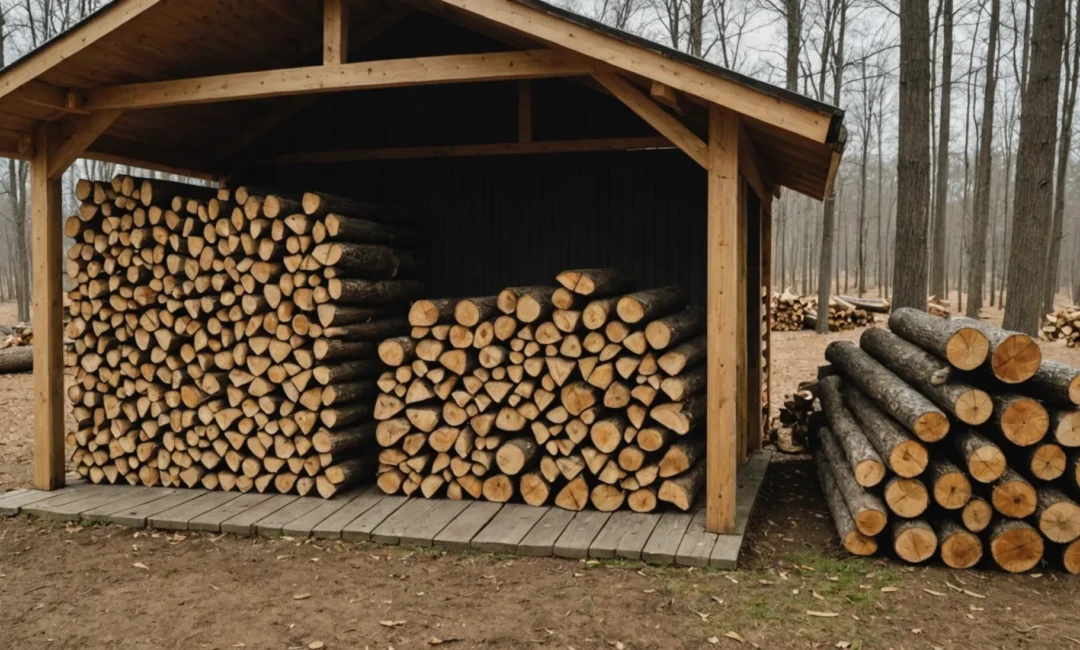 stockage bois de chauffage exterieur