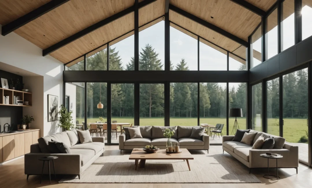 maisons individuelles modernes avec toit à pignon