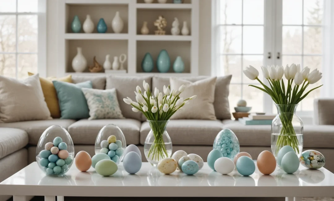décoration de Pâques en verre