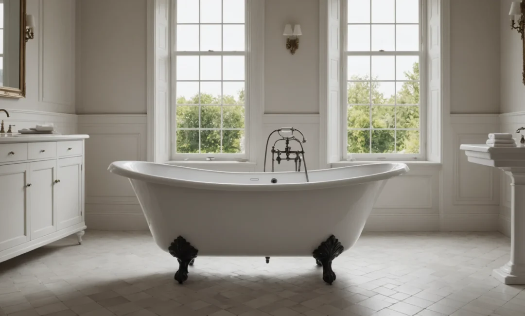 baignoire autoportante avec pieds