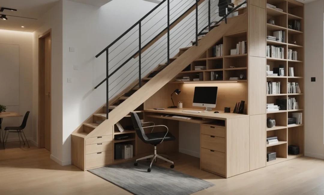 utiliser l’espace sous l’escalier