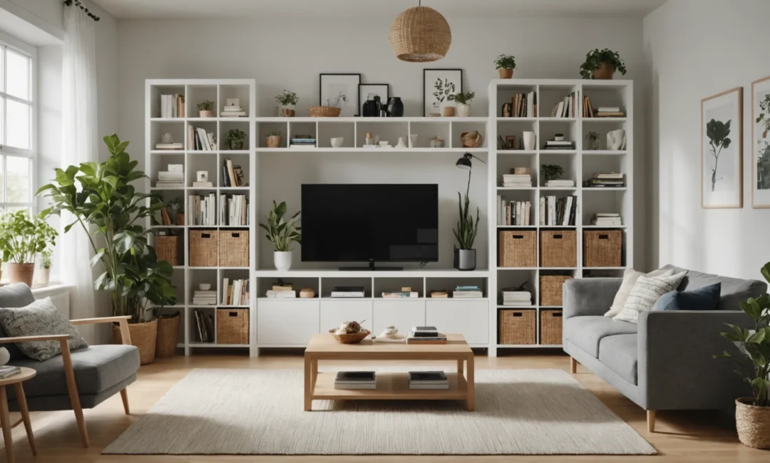 idées de rangement Kallax pour le salon